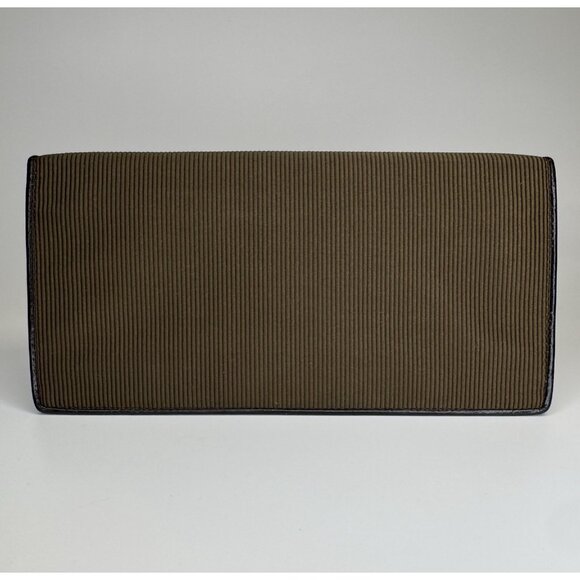 Montblanc Bifold Wallet Green Black Croc Embossed Leather & Fabric - Picture 4 of 11